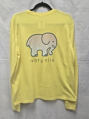 Ivory Ella Smiley Elephant Heavy Weight Long Sleeve Shirt